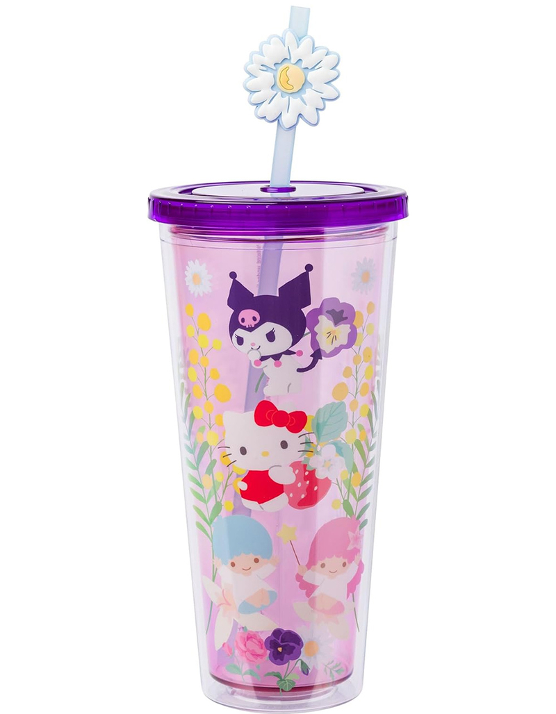 SANRIO 24 oz Hello Kitty & Friends Cold Cup with Lid and Topper Straw image number 3