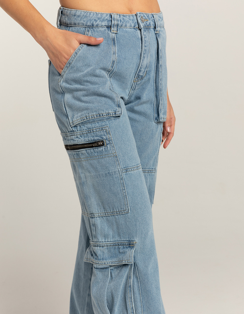 RSQ Womens High Rise Seamed Triple Cargo Pants image number 4