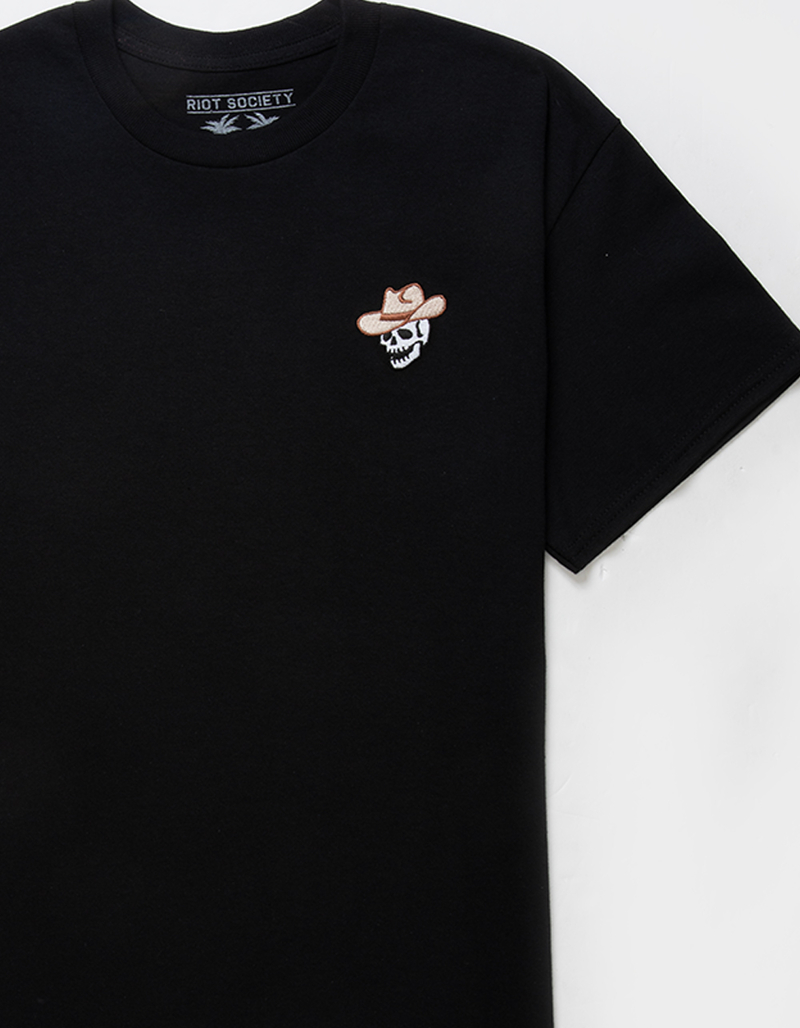 RIOT SOCIETY Skull Cowboy Embroidered Mens Tee image number 1