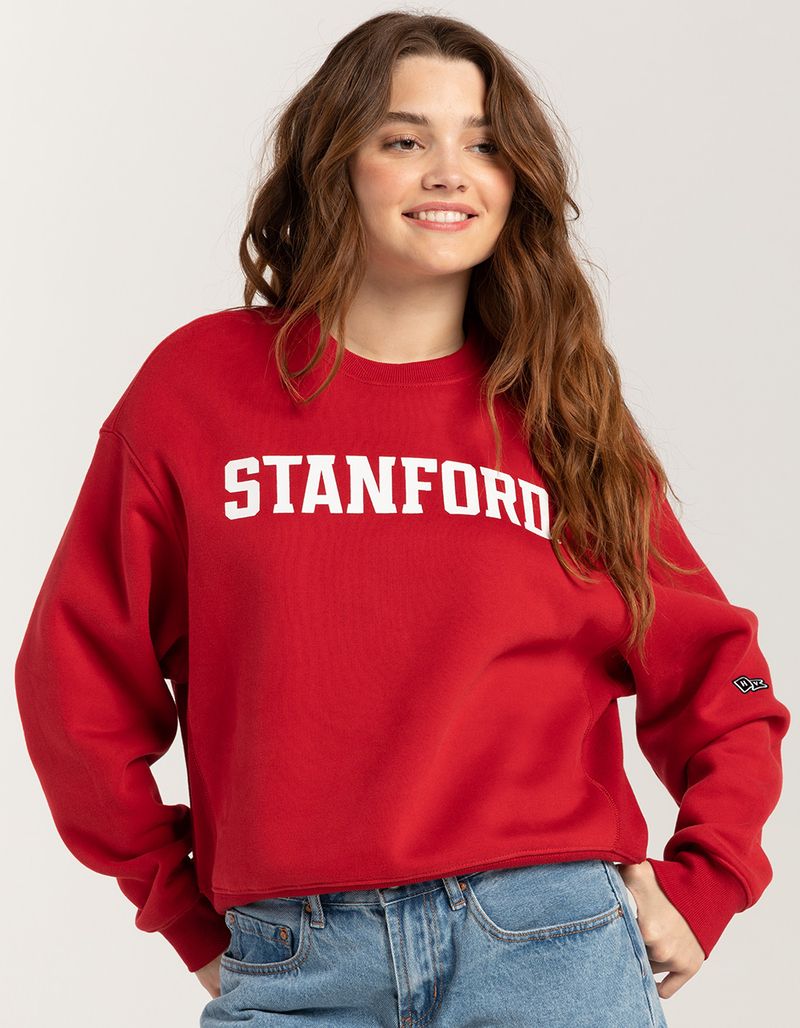 HYPE AND VICE Stanford University Womens Crewneck Sweatshirt image number 0