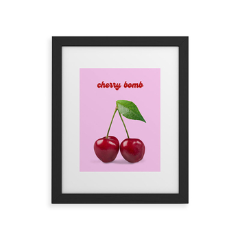 DENY DESIGNS Angel Girl Cherry Bomb 18" x 24" Framed Art Print