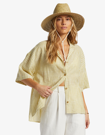 BILLABONG Beach Side Womens Oversized Button Up Shirt Primary Image