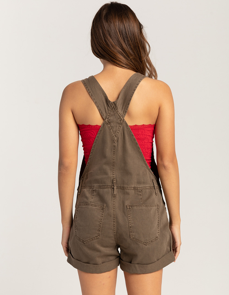 RSQ Womens Twill Washed Shortalls image number 2