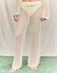 WEST OF MELROSE Open Knit Flare Womens Pants image number 2