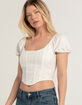 RSQ Womens Linen Corset Top image number 1