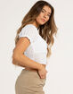 RSQ Womens Eyelet Keyhole Puff Sleeve Top image number 2