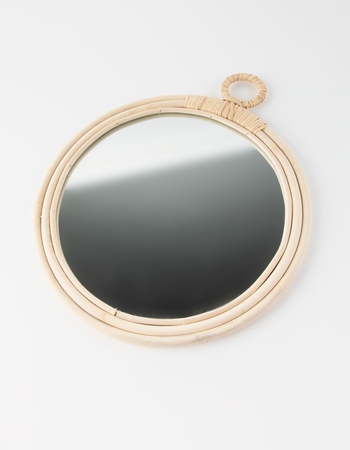 Round Rattan Decorative Mirror