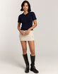 RSQ Womens Button Up Polo Shirt image number 2