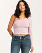 RSQ One Shoulder Long Sleeve Womens Top image number 1