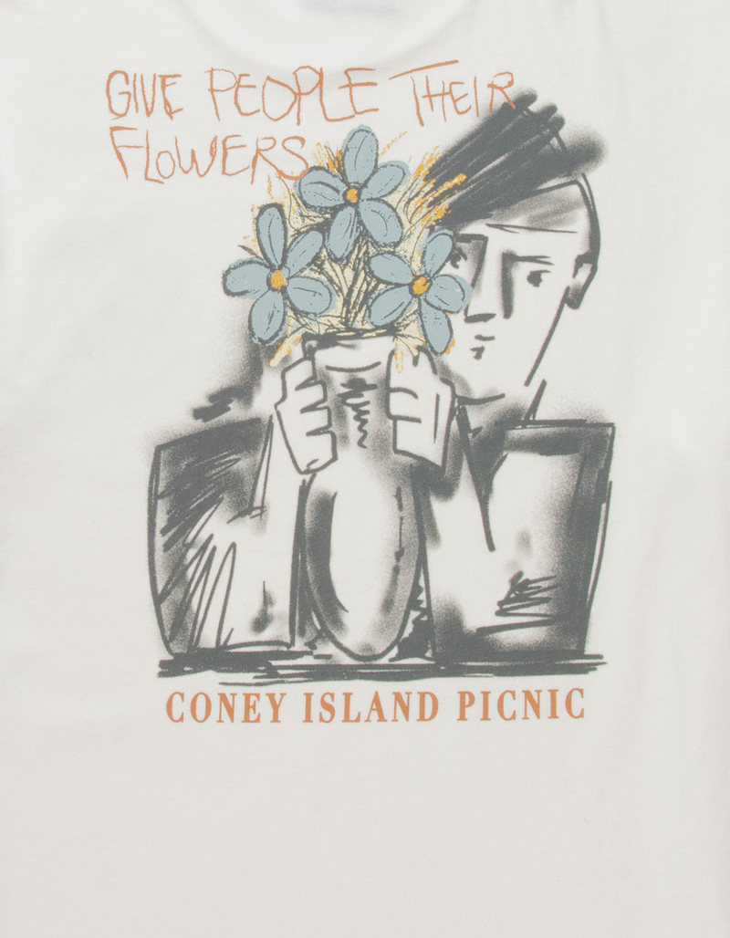 CONEY ISLAND PICNIC Flowers Mens Tee image number 2