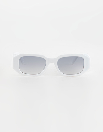 BLUE CROWN Geometric Beveled Rectangle Sunglasses