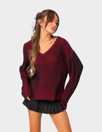 EDIKTED Contrast Texture Oversized Sweater