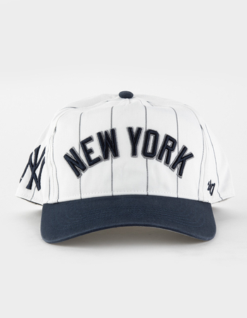 47 BRAND New York Yankees Cooperstown Double Header Pinstripe ’47 Hitch Snapback Hat