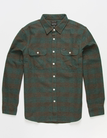 BRIXTON Bowery Mens Ocean Flannel Shirt Primary Image