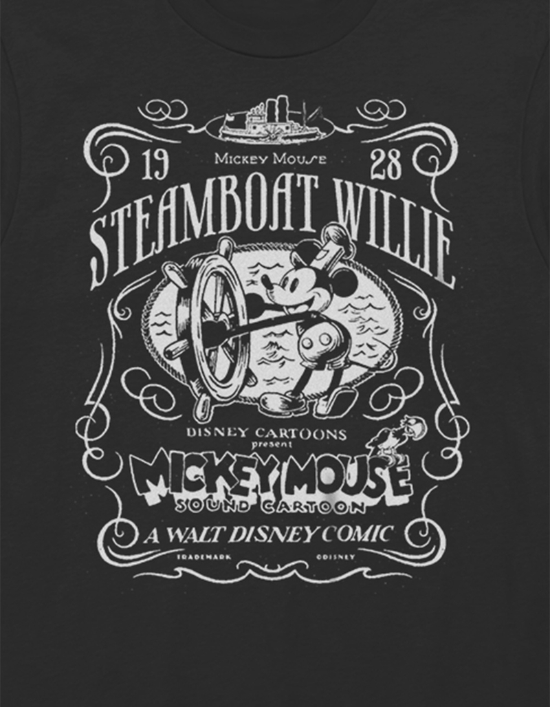DISNEY 100TH ANNIVERSARY Steamboat Willie Unisex Tee image number 1