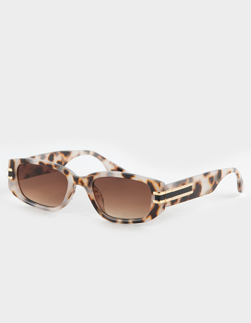 RSQ Printed Plastic Rectangle Sunglasses image number 0