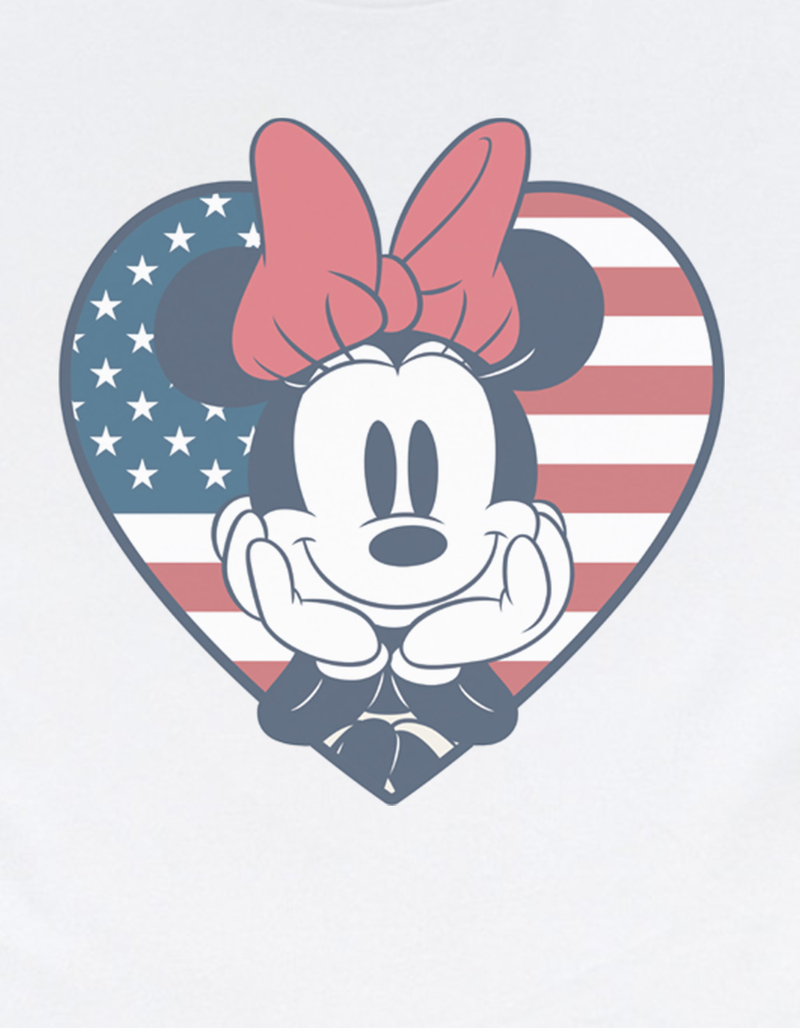DISNEY Minnie Mouse Flag Heart Unisex Tee image number 1