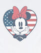 DISNEY Minnie Mouse Flag Heart Unisex Tee image number 2