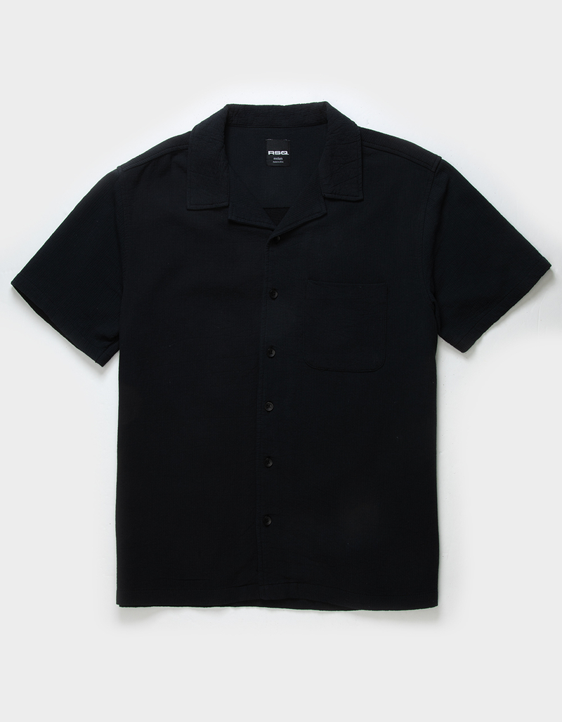 RSQ Mens Solid Texture Camp Shirt image number 1