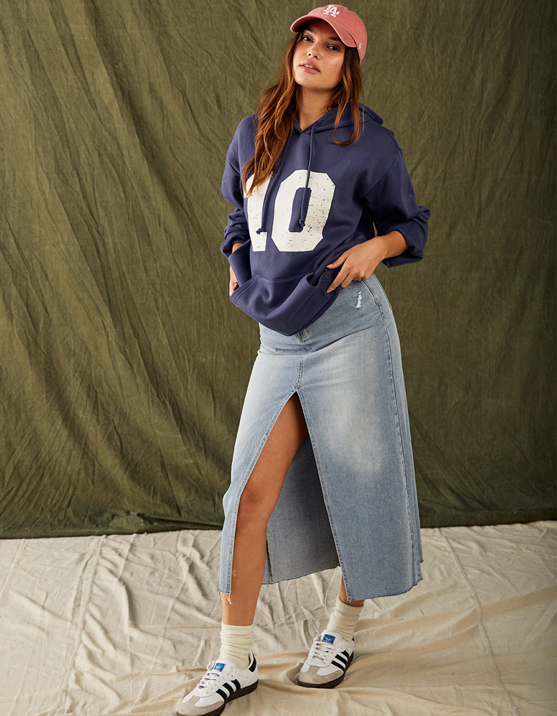 RSQ Womens Low Rise Denim Maxi Skirt image number 0