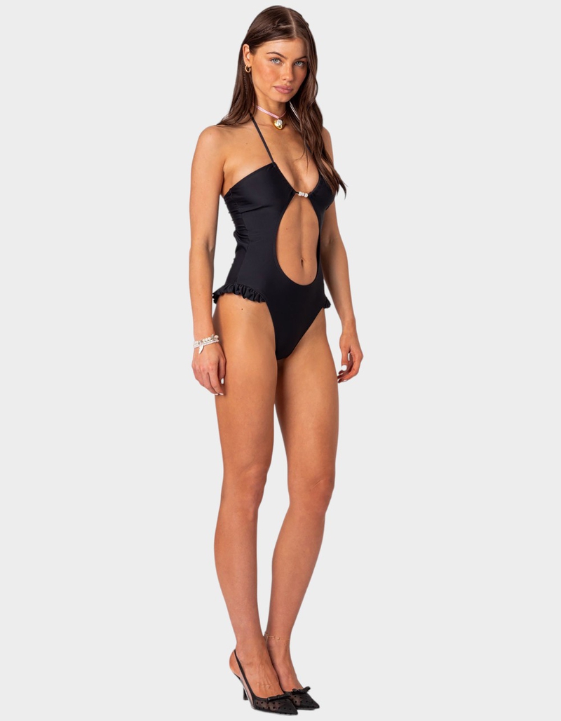 EDIKTED Nea Cut Out One Piece Swimsuit image number 4