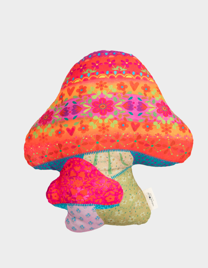 NATURAL LIFE Whimsy Patchwork Mushroom Pillow image number 0