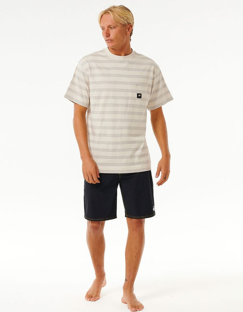 RIP CURL Quality Surf Products Stripe Mens Tee image number 3
