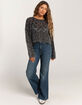 FULL TILT Womens Open Weave Washed Pullover Sweater image number 2