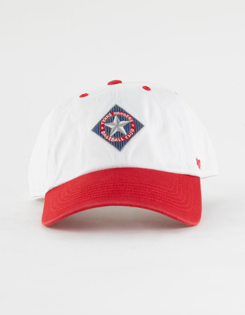 47 BRAND Texans Rangers Cooperstown Double Header Diamond '47 Clean Up Strapback Hat
