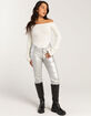 COTTON CANDY LA Off The Shoulder Womens Sweater image number 2