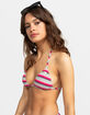 ROXY Paraiso Stripe Tiki Triangle Bikini Top image number 2