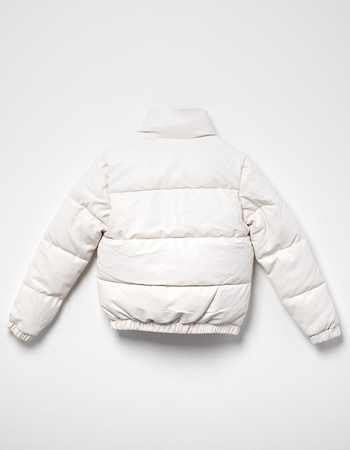 CI SONO Faux Leather Girls Puffer Jacket