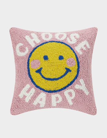 Choose Happy Hooked Pillow