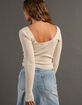 RSQ Womens Sparkle Rib Scoop Neck Womens Sweater image number 5