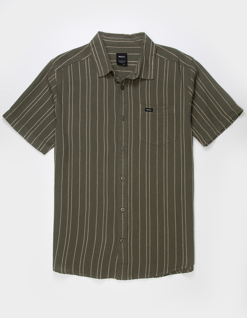 RVCA Mercy Stripe Mens Button Up Shirt image number 0