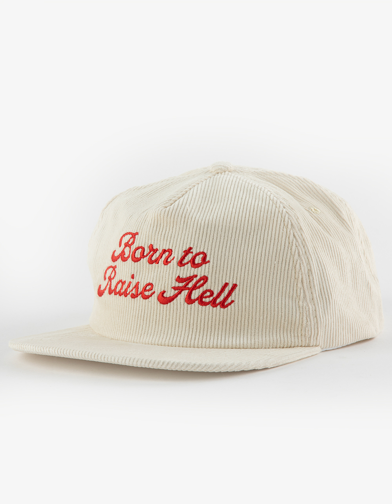 LANDERS SUPPLY HOUSE Born To Raise Hell Corduroy Snapback Hat image number 0