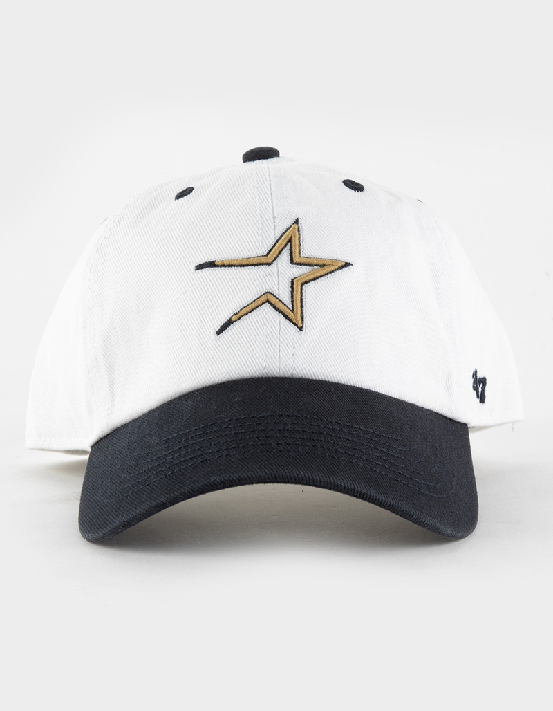 47 BRAND Houston Astros Cooperstown Double Header Diamond '47 Clean Up Strapback Hat image number 1