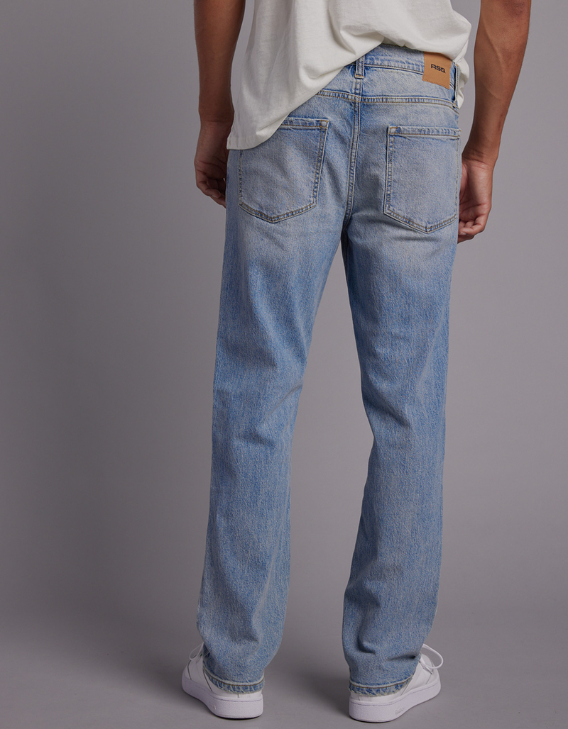 RSQ Mens Slim Straight Light Denim Jeans image number 3