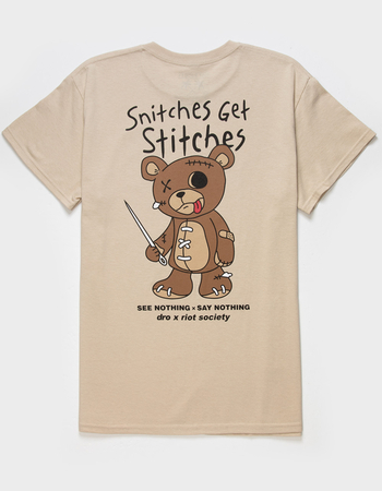 RIOT SOCIETY x Dro Snitches Get Stitches Mens Tee