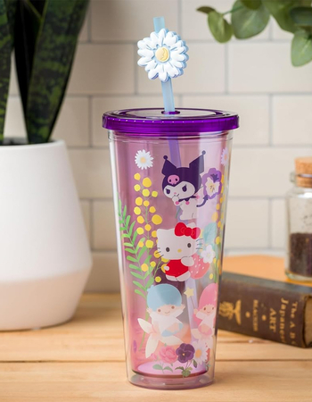 SANRIO 24 oz Hello Kitty & Friends Cold Cup with Lid and Topper Straw Primary Image