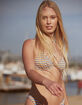 RSQ Womens Textured Stripe Underwire Bikini Top image number 5