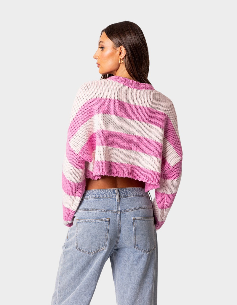 EDIKTED Ozzy Cropped Knitted Sweater image number 3