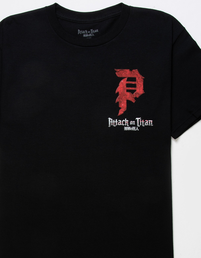PRIMITIVE x Attack On Titan Armored Dirty P Boys Tee image number 2