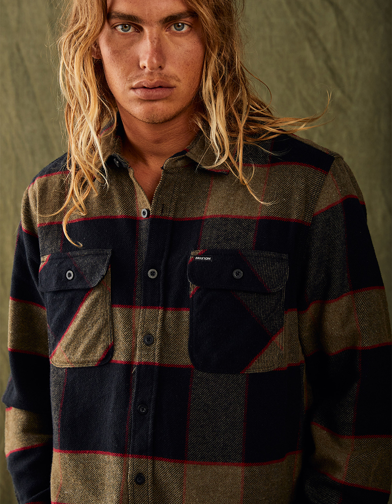 BRIXTON Bowery Mens Flannel Shirt image number 0
