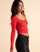 LOVE TREE Womens V-Neck Sweater image number 3