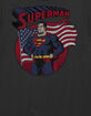 SUPERMAN Ragged Flag Unisex Tee image number 2