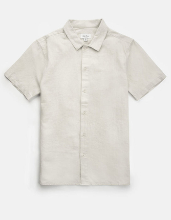 RHYTHM Classic Linen Mens Button Up Shirt