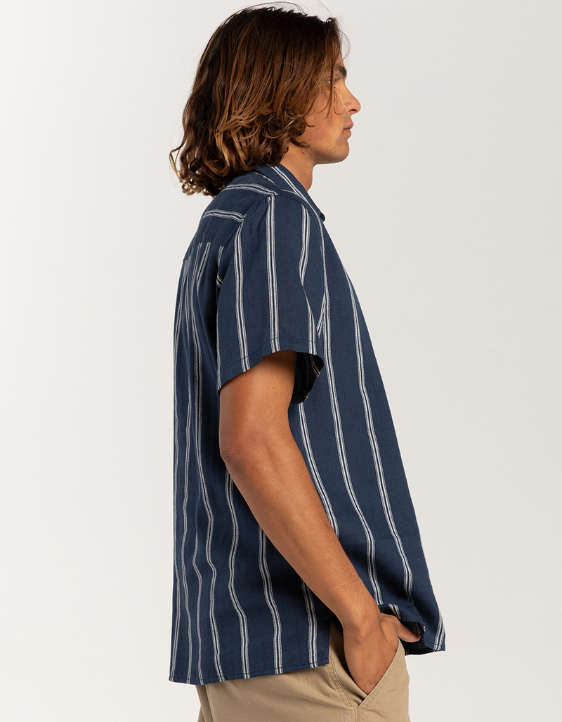 RSQ Mens Stripe Linen Blend Shirt image number 4