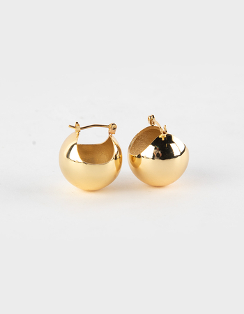 DO EVERYTHING IN LOVE 14K Gold Dipped Ball Shape Pin Catch Earrings