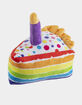 HAUTE DIGGITY DOG Birthday Cake Slice Plush Dog Toy image number 1